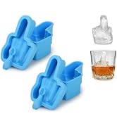 DS. DISTINCTIVE STYLE Middle Finger Ice Cube Mold 2 Pieces Silicone Funny Ice Maker for Whiskey, ...