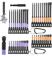 40PCS Hex Bit Set Impact Allen Wrench Drill Bit Set (Metric and SAE) 1/4" Hex Shank S2 Alloy Stee...