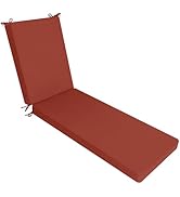 Favoyard Outdoor Lounge Chair Cushion 72x21x3 in Rainproof Color Fade-Resistant &amp; Removable Cover...