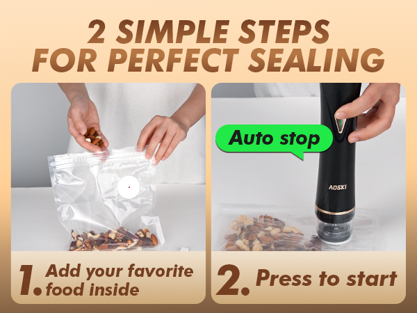 Pat meat dry with paper towel before sealing to prevent liquid from entering the vacuum sealer.