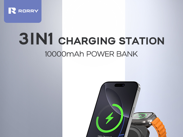 3-in-1 Charging Station 10000mAh