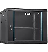 VEVOR 9U Wall Mount Network Server Cabinet, 15.5'' Deep, Server Rack Cabinet Enclosure, 200 lbs M...