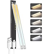 Under Cabinet Lighting 24'' Motion Sensor 5CCT Dimmable 124-LED Light, 2500mAh Rechargeable Close...