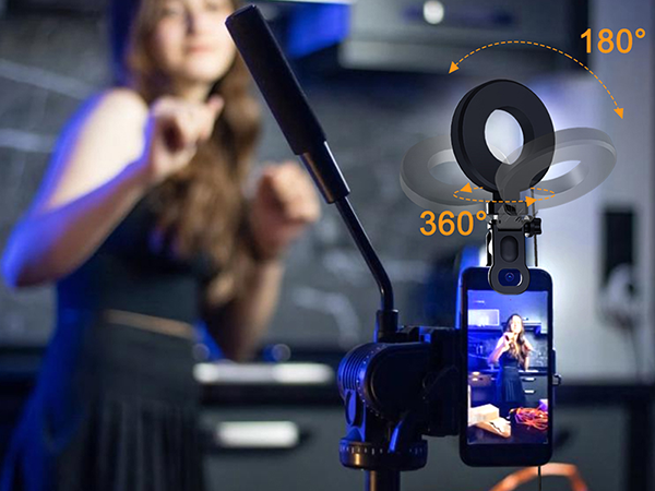 clip on ring light adjustable