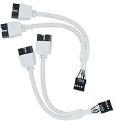 ZDRU 2Pcs USB2.0 Header Splitter Cable Cord, Motherboard 9pin Female to Dual 9-Pin Male Extension...