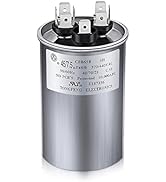 45/7.5 MFD uF ±6% 370/440 VAC CBB65B Dual Run Round Capacitor, UL Listed Motor Run Capacitor for ...