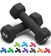 Portzon Weights Dumbbells 10 Colors Options Compatible with Set of 2 Neoprene Dumbbells Set,1-15 ...
