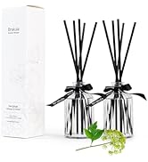 Brakula 2 Pack Fragrance Reed Diffuser, 118ML Tuberose Angelica Diffuser Set with 10 Black Fiber ...