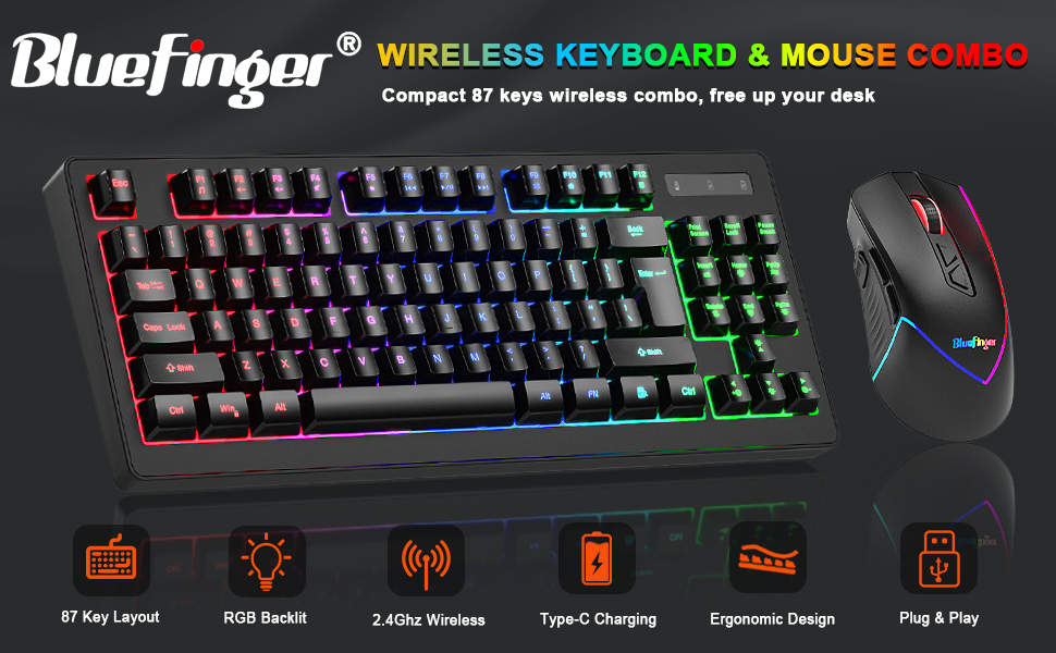 gaming keyboard and mouse wireless