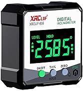 Digital Angle Gauge Meter, XRCLIF Magnetic Base Level Box Angle Finder Protractor Bevel Gage Incl...