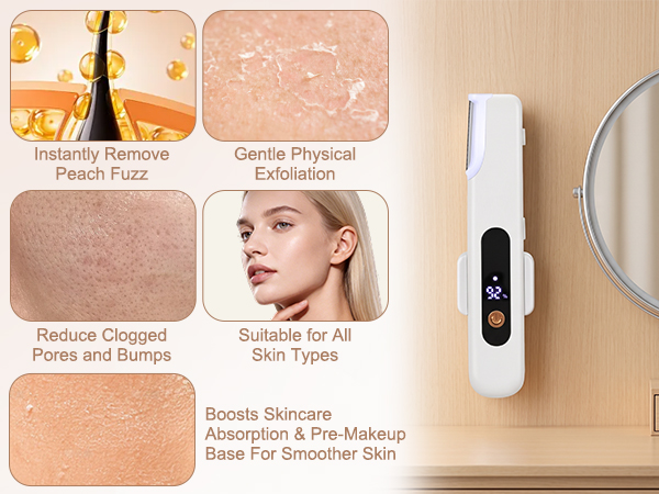 Electric Sonic Dermaplaning Tool for Women,