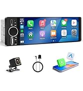 Single Din Radio for Car - Supports Apple Carplay &amp; Android Auto,6.28 inch Single Din Touchscreen...