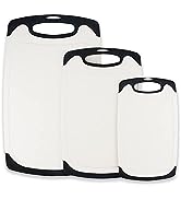 KLEX EcoWheat Cutting Board for Kitchen (Set of 3), BPA Free Food Safe Wheat straw PP material, 3...