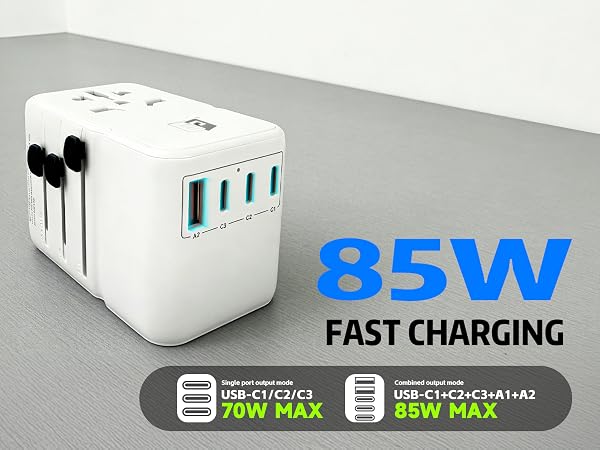 85W Universal Travel Adapter