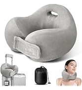 Travel Pillows for Airplanes,Portable Raised Back Support Design Neck Pillow with 360° Support,10...