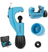DURATECH 3-Piece Pipe Cutter Set, Tubing Cutter with Derubbing Tool, Mini Tube Cutter and Tube Re...