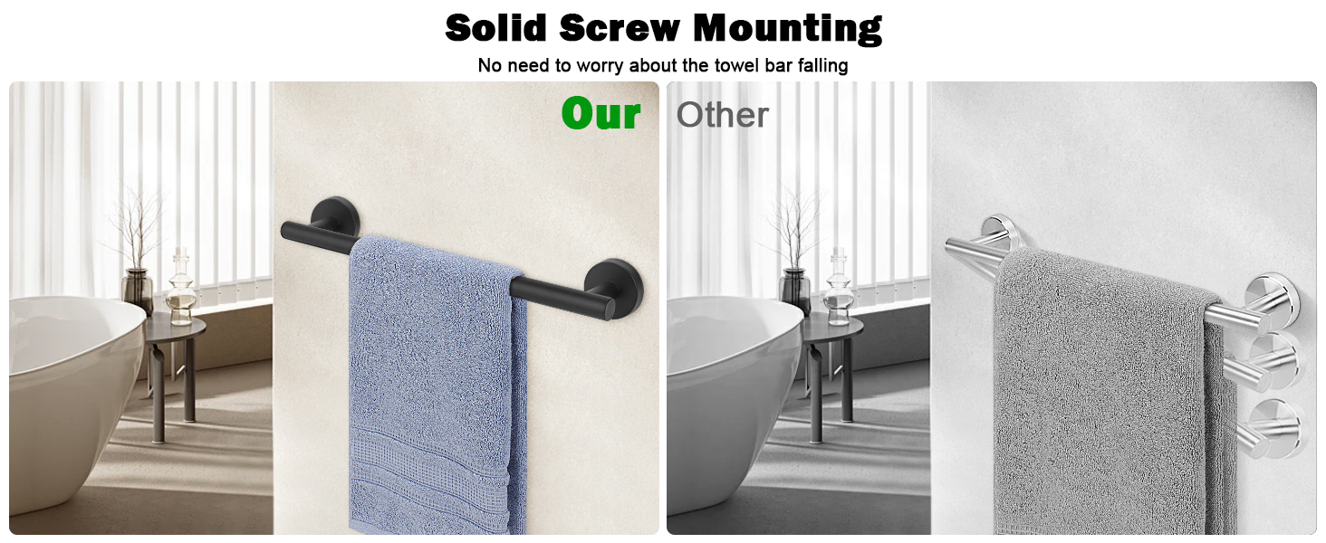 Heavy Duty Towel Holder Wall Mounted