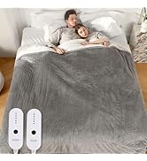 Heated Blanket Queen Size, 84"x90" Queen Electric Blanket Dual Control with 5 Heating Levels &amp; 10...