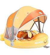 Mambobaby Float with Canopy and Tail New Upgraded Non-Inflatable Baby Pool Float Mambo Float Swim...
