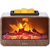 JOYOLO Flame Fireplace Wax Melt Warmer,Scentsy Wax Warmer with Timer, Electric Wax Warmer for Sce...