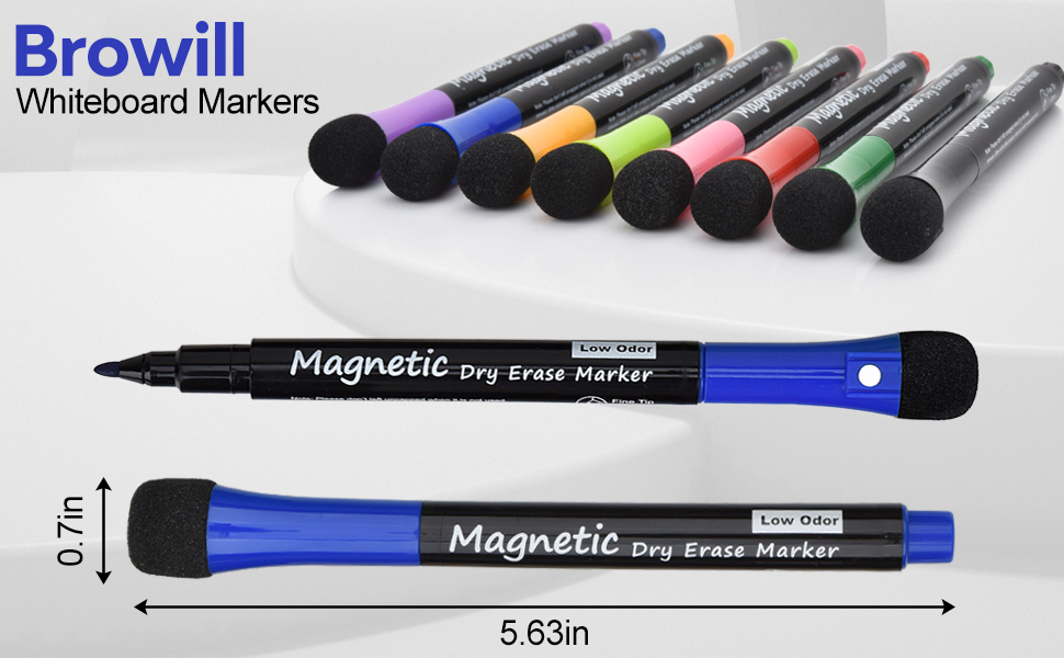 Browill Magnetic Dry Erase Markers