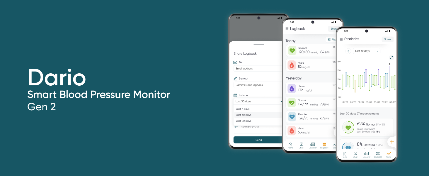 Dario Smart Blood Pressure Monitor Gen2
