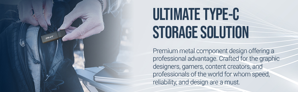 PNY Pro Elite V3 Type-C USB 3.2 Gen 2 Flash Drive - Ultimate Type-C Storage Solution