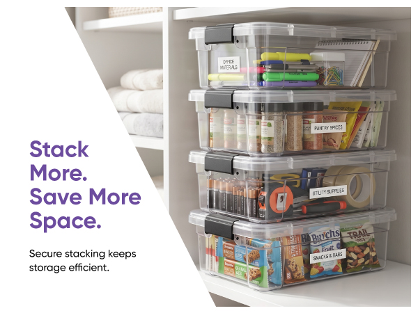 Superio Slime &amp;amp; Stackable Clear Storage Containers