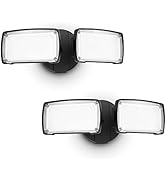 UME 2-Pack 19W Dusk to Dawn LED Security Light Outdoor, 2 Adjustable Head, 2000LM, 5000K, IP65 Wa...
