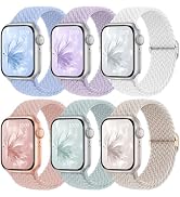 6 Pack Braided Stretchy Bands Compatible with Apple Watch Band 38mm 40mm 41mm 42mm 44mm 45mm 46mm...