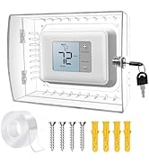 groword Large Thermostat Lock Box Cover with Key, Clear Thermostat Cover with Lock Compatible Wit...
