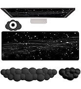Cloud Mouse Pad Keyboard Wrist Rest 4PCS Extended Large Galaxy Desk Mat Pad Set Memory Foam Non-S...
