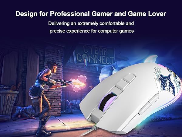 Womier G705 USB Wired Gaming Mouse for PC Computer Windows Mac Laptop