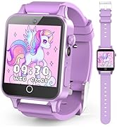 MOTCTQVD Kids Smart Watch Girls for Age 5-12, HD Camera Toddler Watch Educational Toys Birthday G...