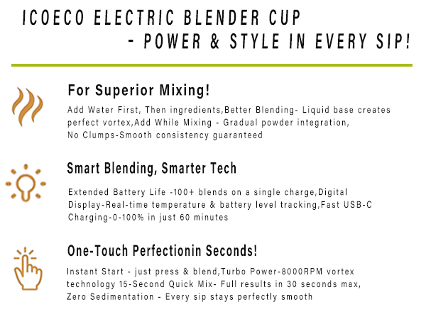 Rechargeable Self Stirring Mug