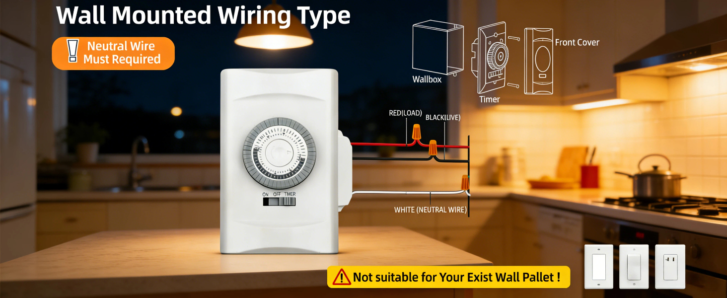 easily wiring, neutral wire required