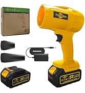 RhovixStar Leaf Blower Cordless with Battery and Charger, Extended Nozzle, 40000 RPM Electric Lea...