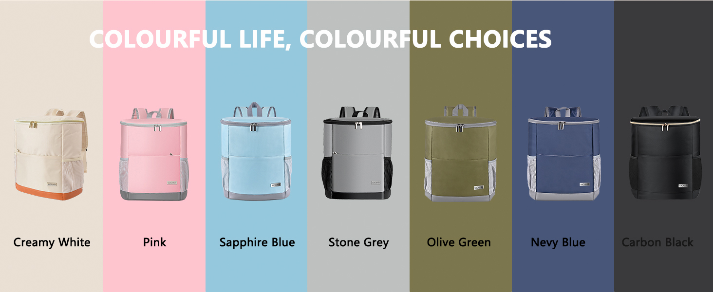 cooler backpack colourful choices
