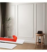 Wall Molding Kit Peel and Stick Ready-to-Assemble Wainscoting Panels Pre-Cut Wall Moulding Trim S...