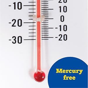 mercury-free thermometer,thermometer for indoor science use,easy-to-read,dual-scaled,student 