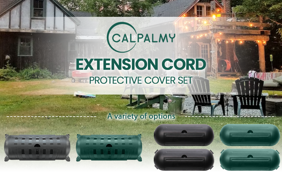 Extension Cord Protective Cover Set, Indoor Outdoor Water-Resistant Holder for Holiday String Light
