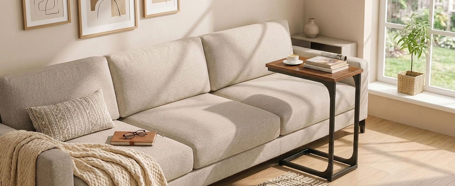 c shaped end table