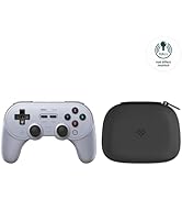 8Bitdo Pro 2 Wireless Bluetooth Controller with Travel Case, Hall Effect Joystick Update, Retro G...