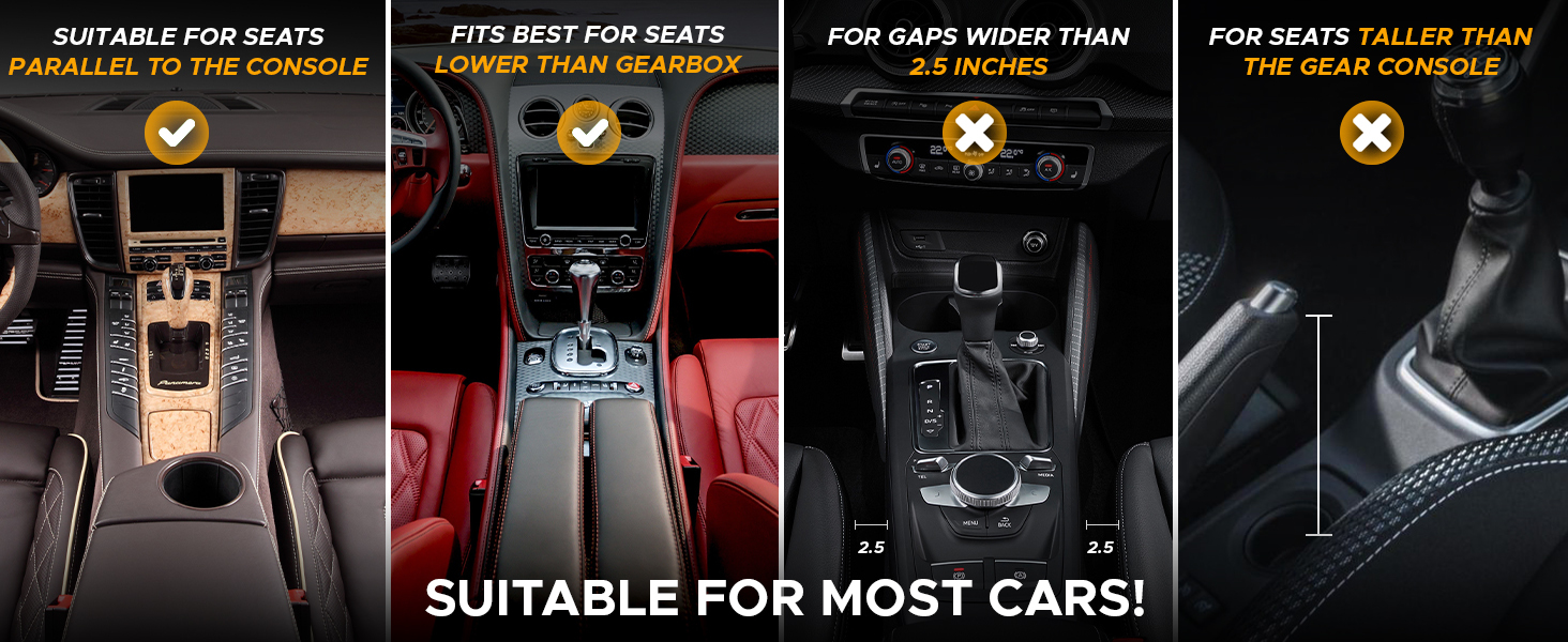 Seat Gap Filler Organizer With Cupholder