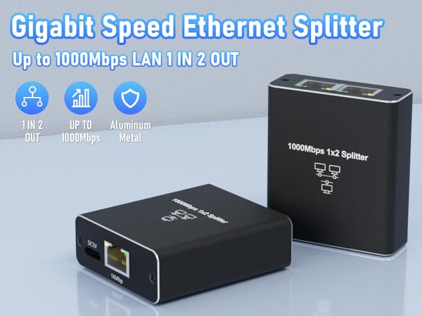 Ethernet Cable Splitter 1 to 2