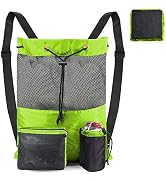 BeeGreen Gym Bags for Men Women Mesh Drawstring Backpack for Swim Sports Workout Gear Gifts for S...