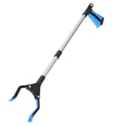 32 inch FDA Registered GrabRunner Foldable Reacher Grabber Tool with Strong Magnetic Tip(Blue)