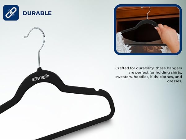 10 Pack Velvet Hangers - Non-Slip with 360° Swivel Hook Ultra-Thin, Lightweight Velvet Hangers