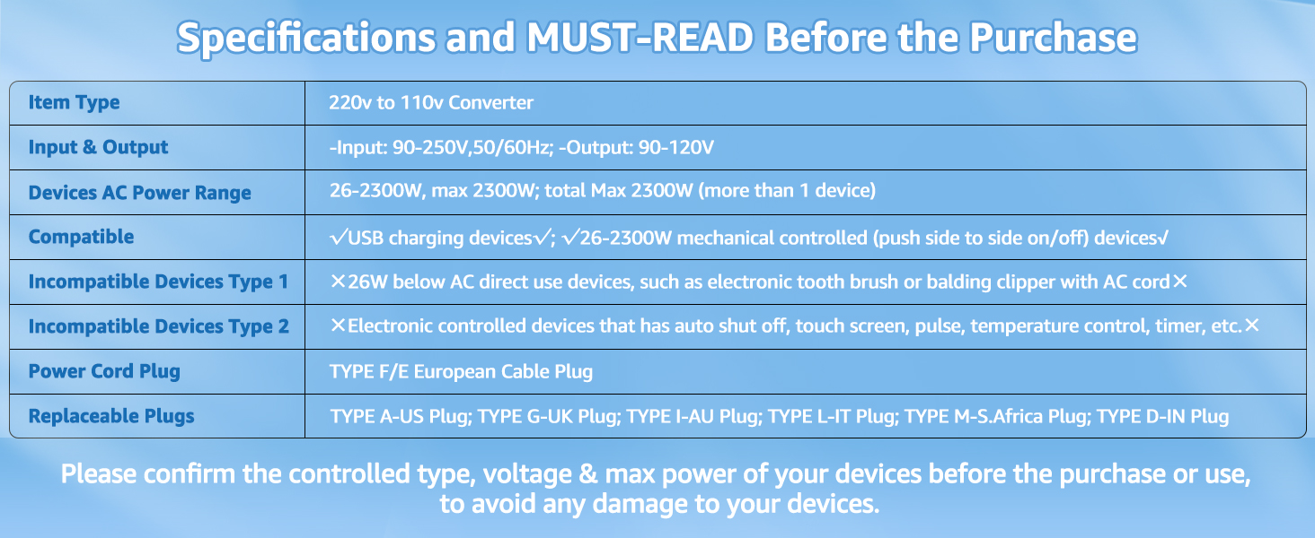 voltage converter us to europe