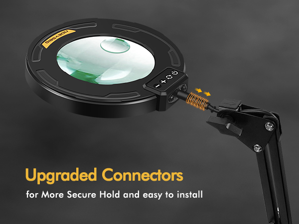 puzzle magnifying glass with light